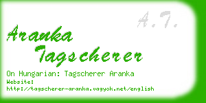 aranka tagscherer business card